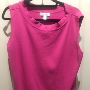 Dressbarn 22/24 Fuschia Sleeveless Blouse